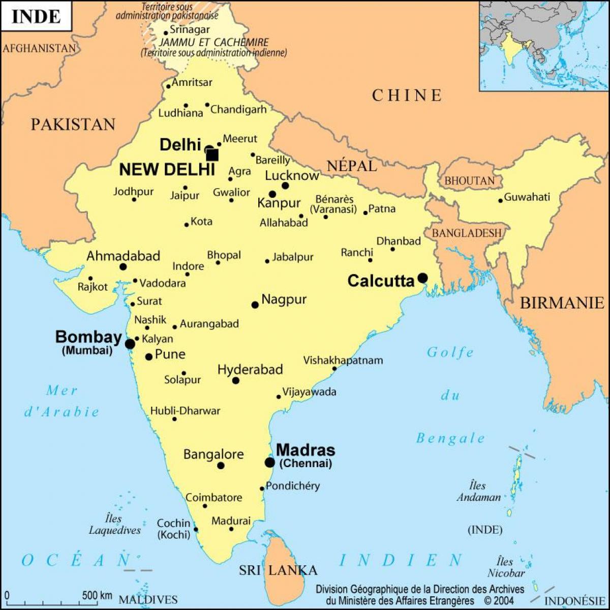karta över Bombay indien