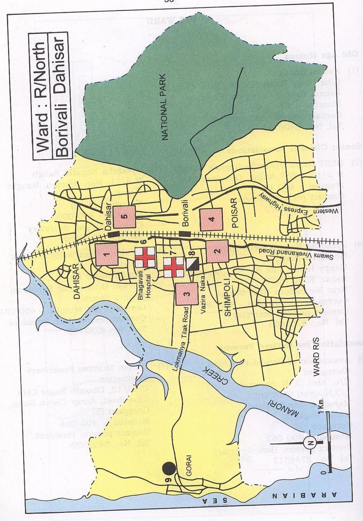 karta över Dahisar Mumbai