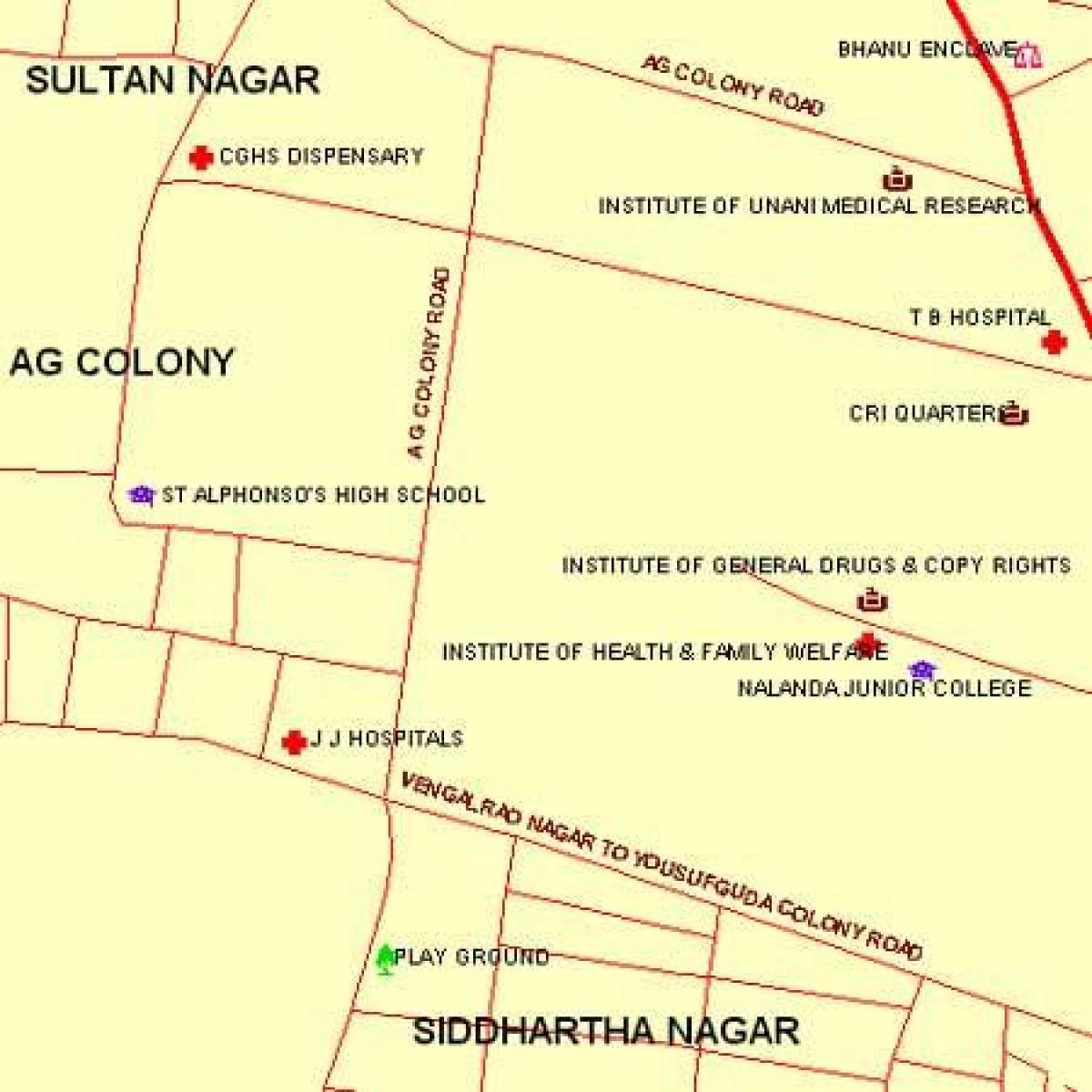 JJ Sjukhus i Mumbai karta