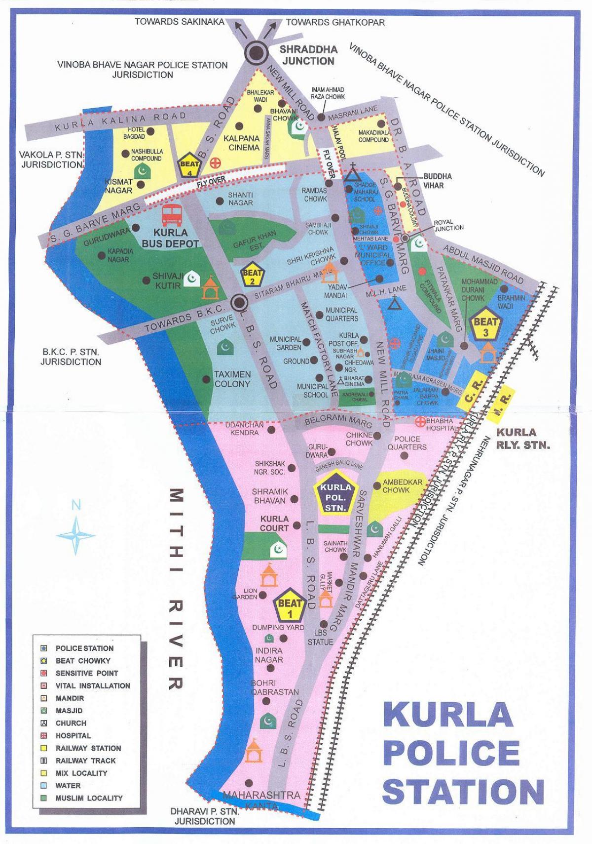 karta över Mumbai Kurla