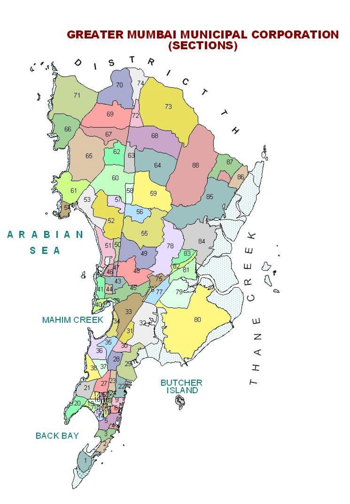 karta över Mumbai distriktet