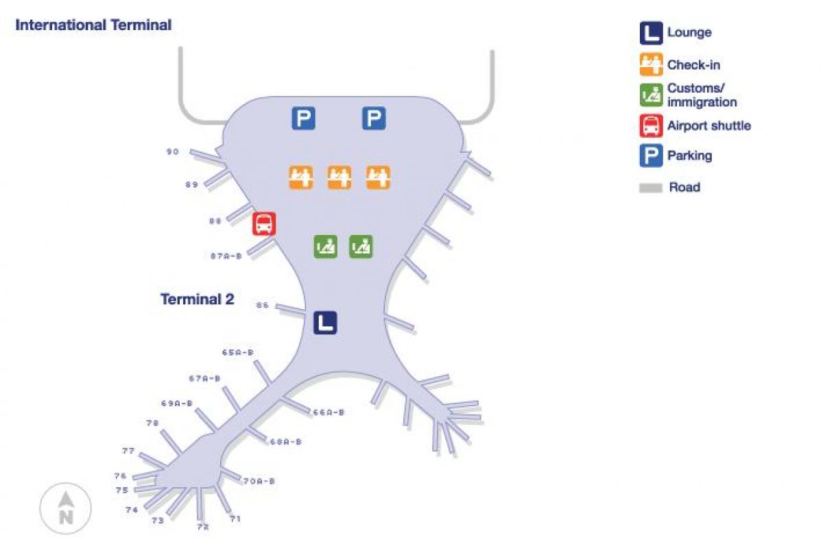 terminal 2 Mumbai flygplats karta