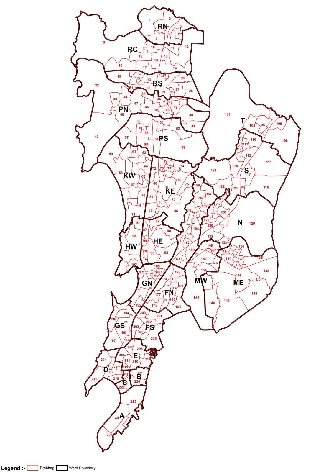 Mumbai karta område klokt