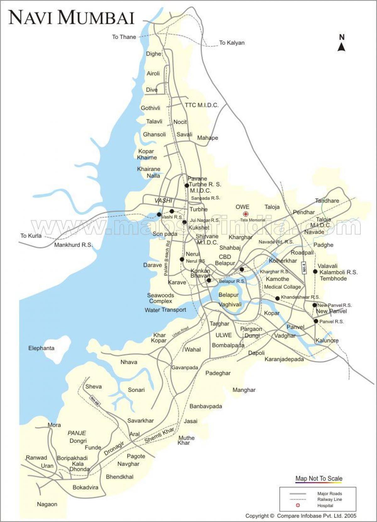karta över nya Mumbai