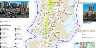 Karta över staden Mumbai