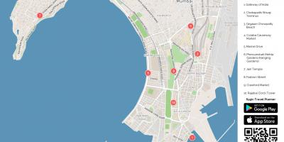 Karta över Marine drive Mumbai