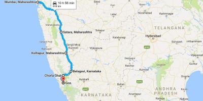 Mumbai till goa road karta