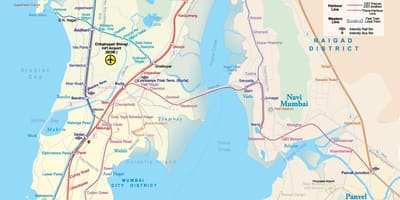 Övergripande karta över Mumbai