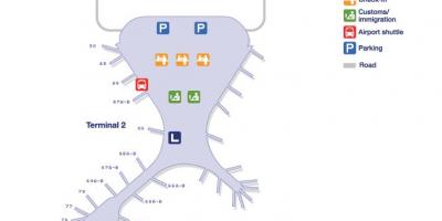 Terminal 2 Mumbai flygplats karta
