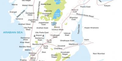 Mumbais förorter karta