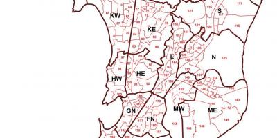 Ward karta över Mumbai