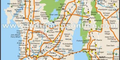 Karta över Mumbai lokala