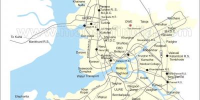 Karta över nya Mumbai
