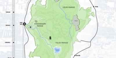 Karta över sanjay gandhi national park